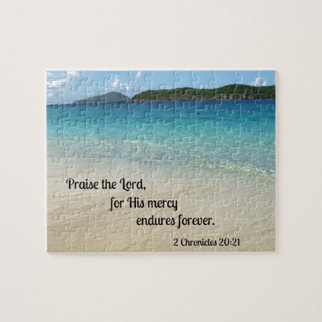 Puzzle 2 Chroniques 20:21 Louez le Seigneur, pour sa misé (Horizontal)
