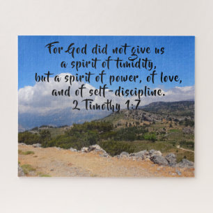Puzzle 2 Timothée 1:7 Paysage - Verset Bible Personnalisé