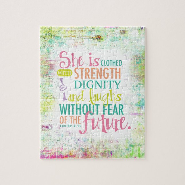 Puzzle 31:25 artistique de proverbes (Vertical)