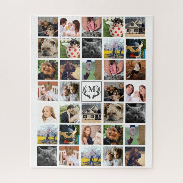 Puzzle 34 andouillers modernes de photos de famille et (Vertical)
