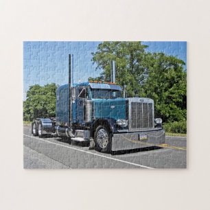 Puzzle 379 à couvercle plat bleu-clair