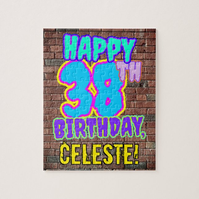 Puzzle 38e anniversaire ~ Amusant, Graffiti urbain inspir (Vertical)