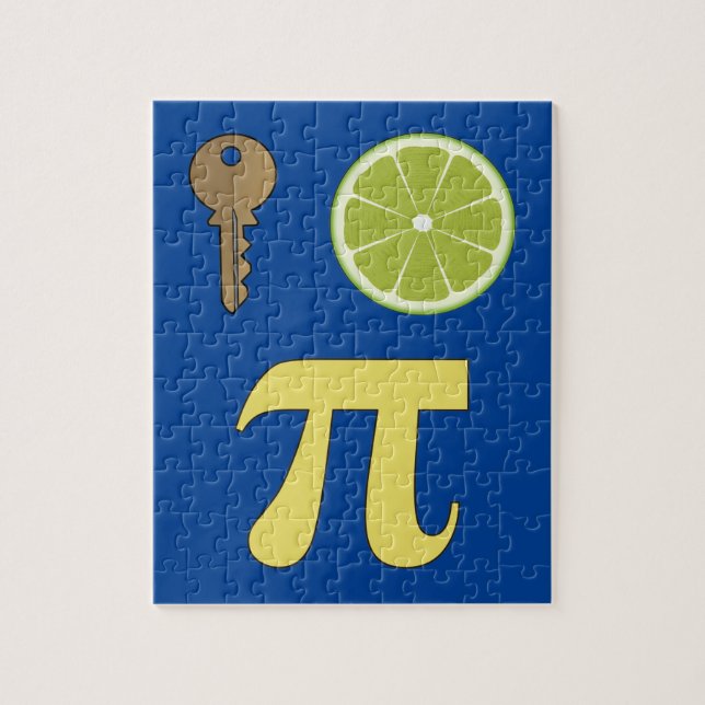 Puzzle 3.14 Clé Lime Pie Pi Pun Drôle Math Plaisanterie (Vertical)