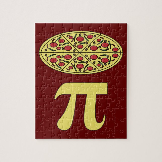 Puzzle 3.14 Pizza Pie Pi Pun Blague drôle de maths (Vertical)