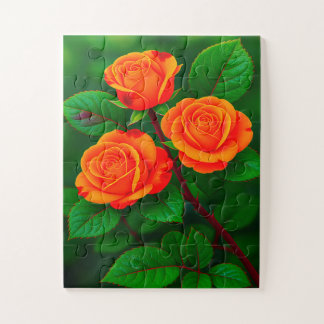 Puzzle 3 Roses orange