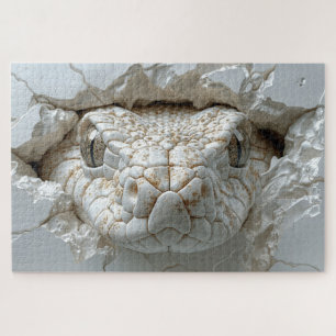 Puzzle 3D White King Cobra Snake Jigsaw