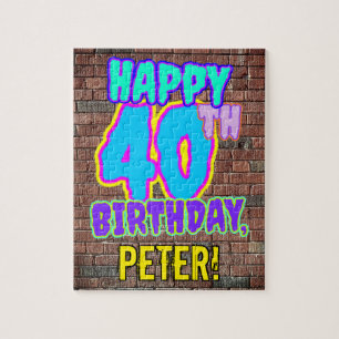 Puzzle 40e anniversaire ~ Amusant, Graffiti urbain inspir