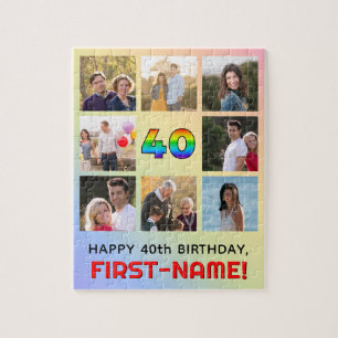 Puzzle 40e anniversaire : Arc en ciel amusant #, Nom pers