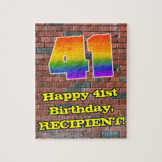 Puzzle 41e anniversaire : Arc-en-ciel amusant inspiré par (Vertical)