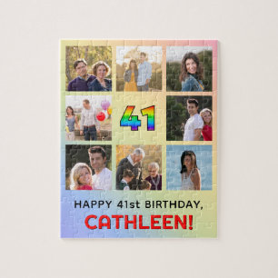 Puzzle 41e anniversaire : Arc en ciel amusant #, Nom pers