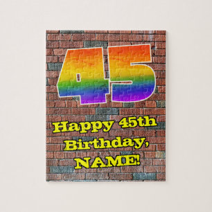 Puzzle 45e anniversaire : Arc-en-ciel amusant inspiré par