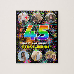 Puzzle 45e anniversaire : Arc en ciel amusant #, Nom pers