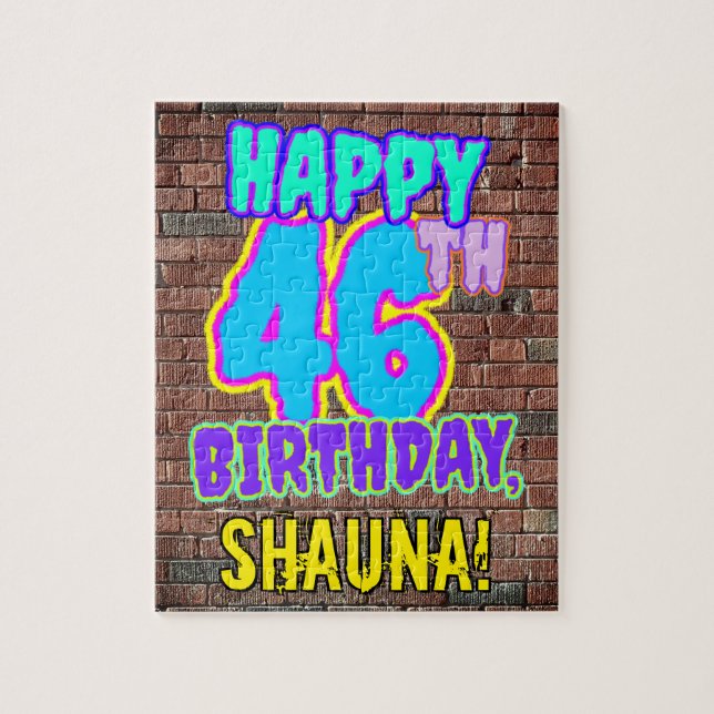 Puzzle 46e anniversaire ~ Amusant, Graffiti urbain inspir (Vertical)