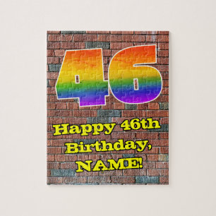 Puzzle 46e anniversaire : Arc-en-ciel amusant inspiré par