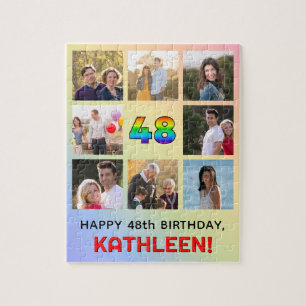 Puzzle 48e anniversaire : Arc en ciel amusant #, Nom pers