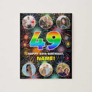 Puzzle 49e anniversaire : Arc en ciel amusant #, Nom pers