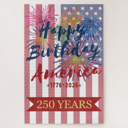 Puzzle 4 juillet Joyeux Anniversaire Amérique USA 250e