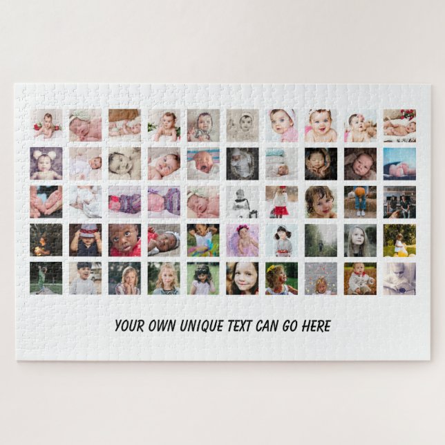 Puzzle 50 Photo Collage unique do-it-yourself personnalis (Horizontal)