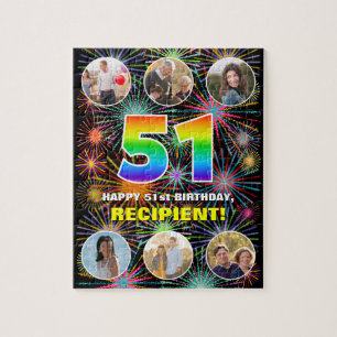 Puzzle 51e anniversaire : Arc en ciel amusant #, Nom pers