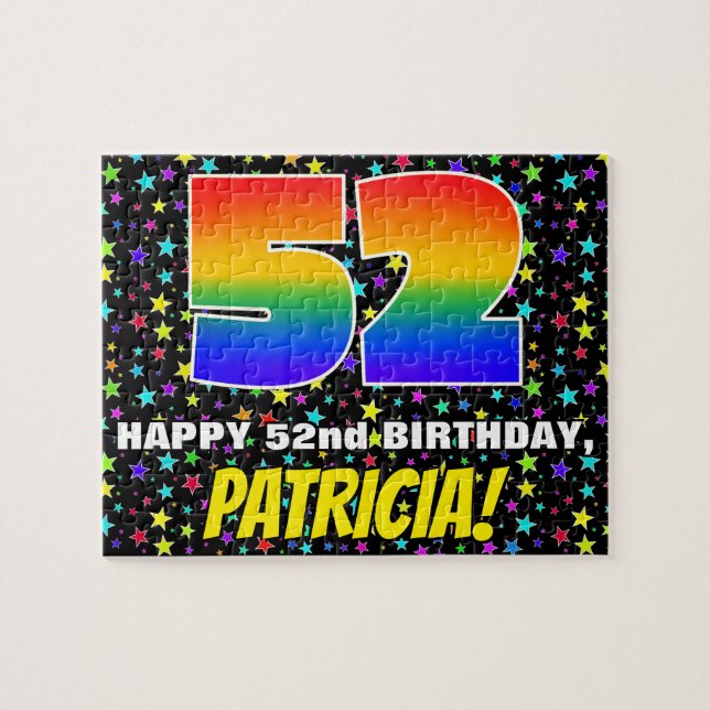 Puzzle 52e anniversaire — Motif de terrain amusant et col (Horizontal)