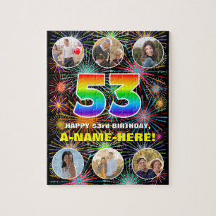 Puzzle 53e anniversaire : Arc en ciel amusant #, Nom pers