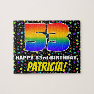 Puzzle 53e anniversaire — Motif de terrain amusant et col