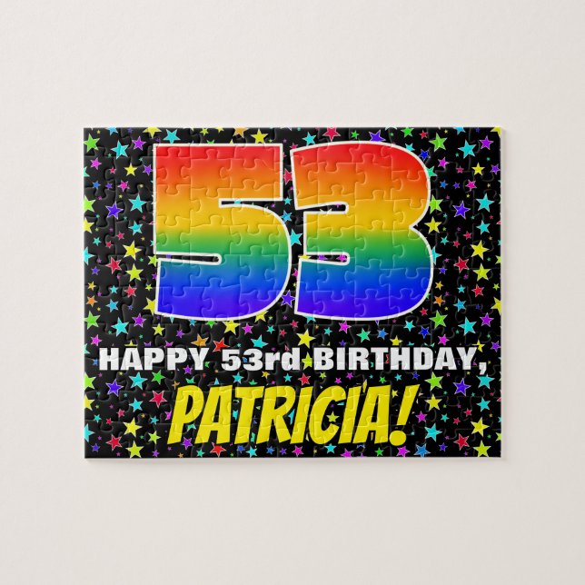 Puzzle 53e anniversaire — Motif de terrain amusant et col (Horizontal)