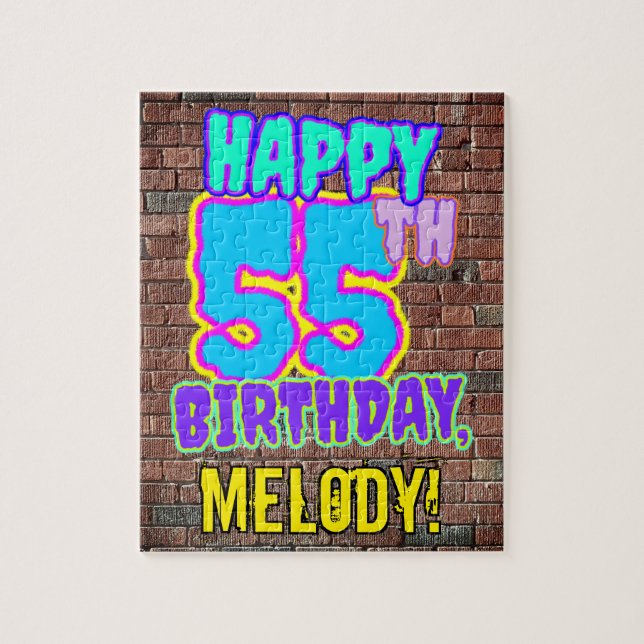 Puzzle 55e anniversaire ~ Amusant, Graffiti urbain inspir (Vertical)