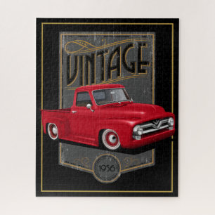 Puzzle 56 Camion classique rouge