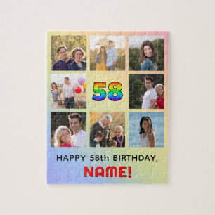 Puzzle 58e anniversaire : Arc en ciel amusant #, Nom pers
