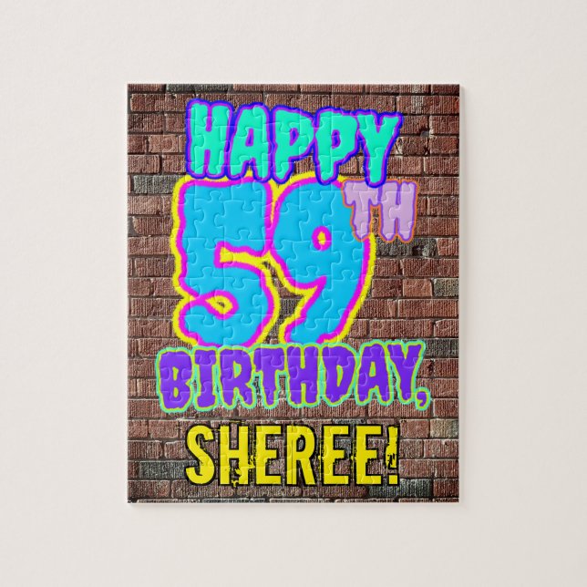 Puzzle 59e anniversaire ~ Amusant, Graffiti urbain inspir (Vertical)