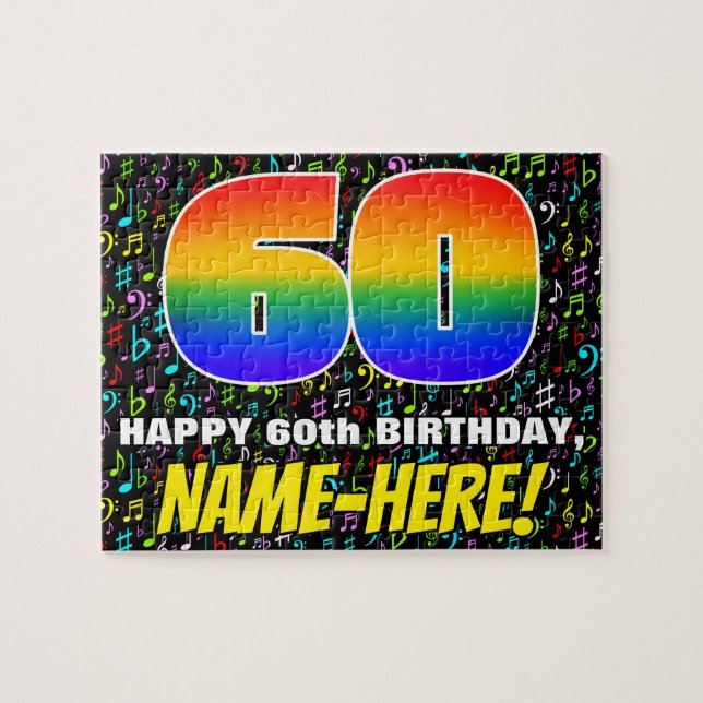 Puzzle 60e anniversaire — Symboles de musique amusants et (Horizontal)