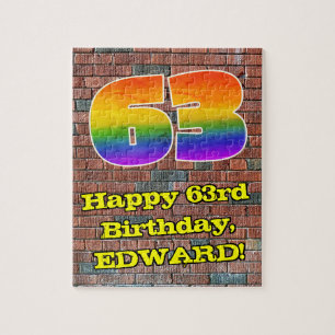 Puzzle 63e anniversaire : Arc-en-ciel amusant inspiré par