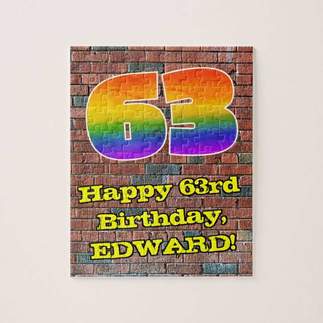 Puzzle 63e anniversaire : Arc-en-ciel amusant inspiré par (Vertical)