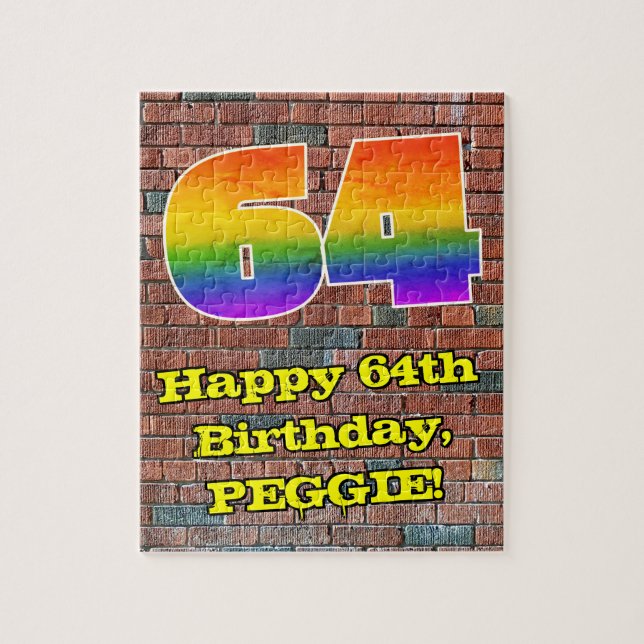 Puzzle 64e anniversaire : Arc-en-ciel amusant inspiré par (Vertical)