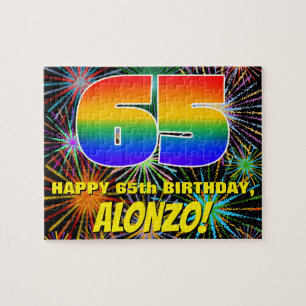 Puzzle 65e anniversaire : Feu d'artifice festif amusant e