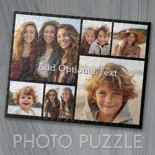 Puzzle 6 Grille de collage de photos avec texte blanc --