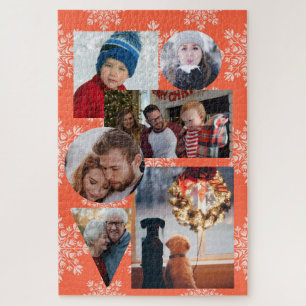 Puzzle 6 Photo Collage de la famille d'hiver