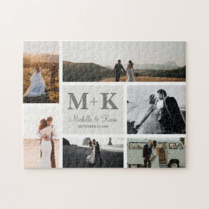 Puzzle 6 Photo Mariage Collage Newlyweds Keepsaké