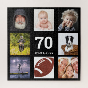 Puzzle 70e anniversaire 70 photo collage homme homme noir
