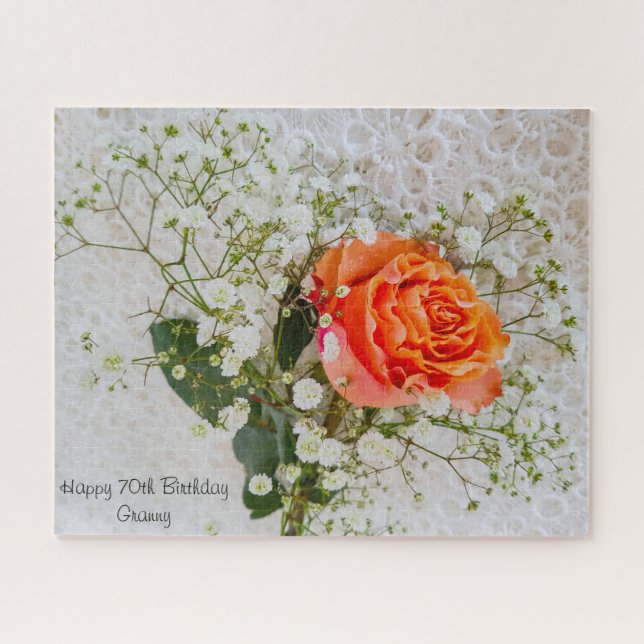 Puzzle 70e anniversaire grand-mère. (Horizontal)