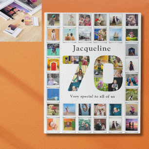 Puzzle 70e anniversaire Modèle photo de famille