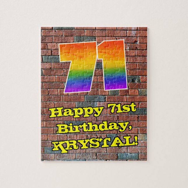 Puzzle 71e anniversaire : Arc-en-ciel amusant inspiré par (Vertical)