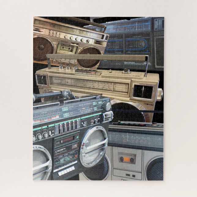 Puzzle 80 Retro 80s Boom Box Boombox Ghetto Blaster (Vertical)