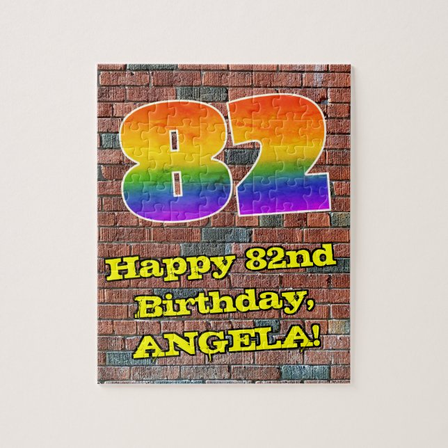 Puzzle 82e anniversaire : Arc en ciel inspiré par les gra (Vertical)