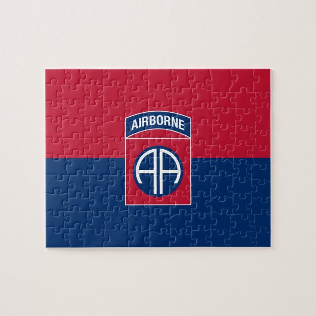 Puzzle 82e division aérienne Flag Military Vétéran (Horizontal)
