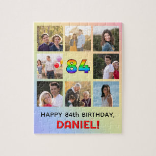 Puzzle 84e Anniversaire : Amusant arc-en-ciel #, Nom pers
