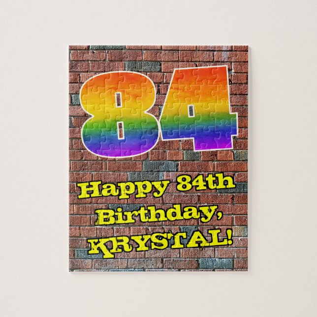 Puzzle 84e anniversaire : Arc en ciel inspiré par les gra (Vertical)