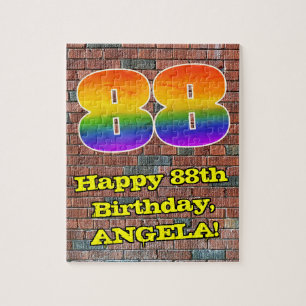 Puzzle 88e anniversaire : Arc en ciel inspiré par les gra