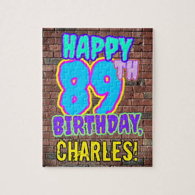 Puzzle 89e anniversaire ~ Amusant, Graffiti urbain inspir (Vertical)